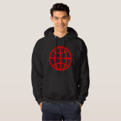 Globe-Symbol - rot Hoodie (Vorne ganz)