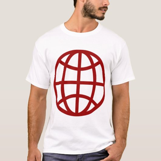 Globe Symbol - Ruby Red T-Shirt (Vorderseite)