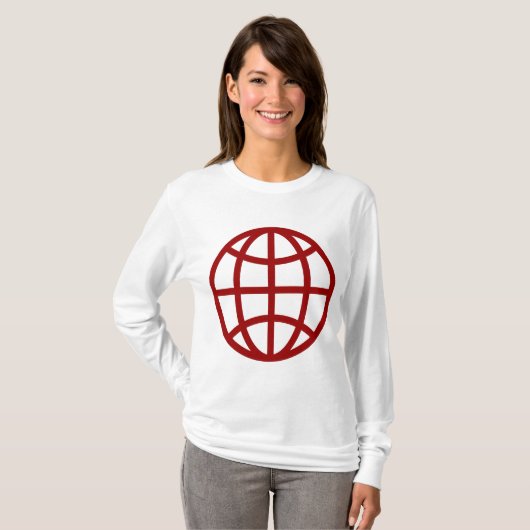 Globe Symbol - Ruby Red T-Shirt (Vorne ganz)