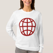 Globe Symbol - Ruby Red T-Shirt (Vorderseite)