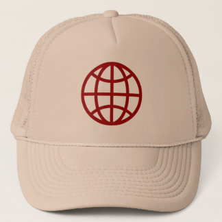 Globe Symbol - Ruby Red Truckerkappe