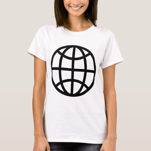 Globe Symbol - Schwarz T-Shirt (Vorderseite)