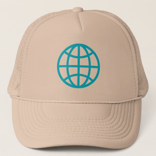 Globe Symbol - Sky Blue Truckerkappe (Vorderseite)