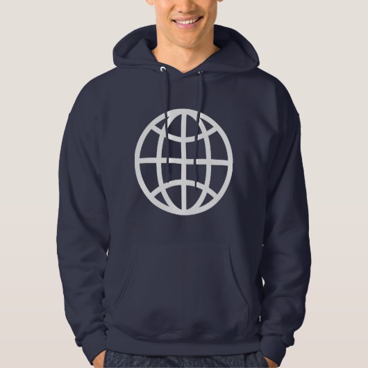 Globe-Symbol - weiß Hoodie (Vorderseite)