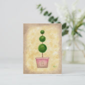 Globe Topiary Postkarte (Stehend Vorderseite)