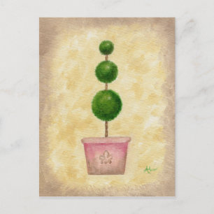 Globe Topiary Postkarte