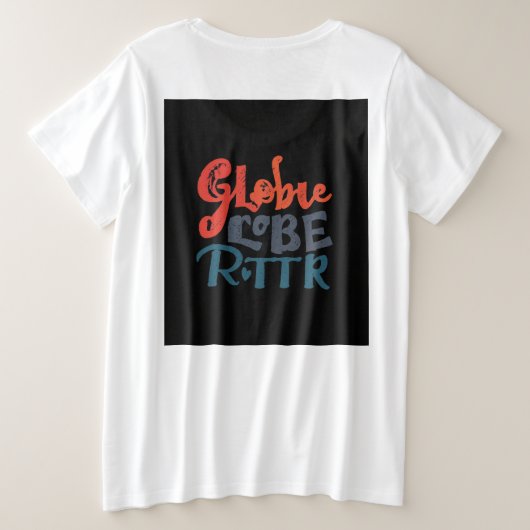 Globe Trotter Große Größe T-Shirt (Design Rückseite)