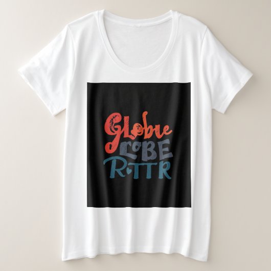 Globe Trotter Große Größe T-Shirt (Design vorne)