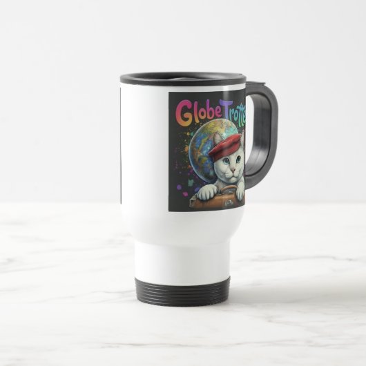 "Globe Trotter" Reisecoffee Mug Reisebecher (VorderseiteRechts)