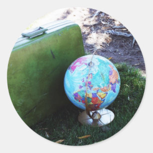 Globe Trotter Runder Aufkleber