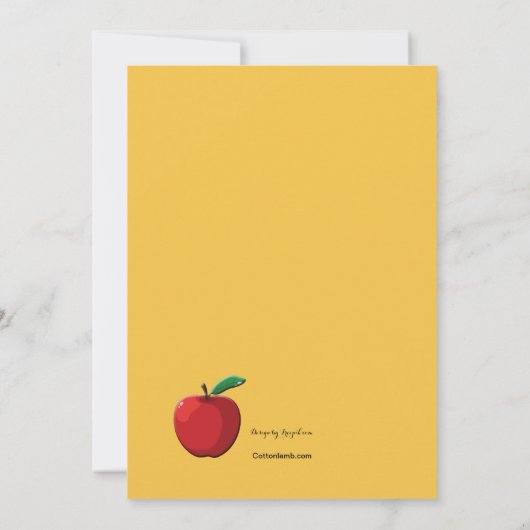 Globe und Bücher Einladung (Rückseite)