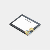 Globe und Chalkboard Personalisiert Teacher Post-it Klebezettel (angewinkelt)