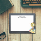 Globe und Chalkboard Personalisiert Teacher Post-it Klebezettel