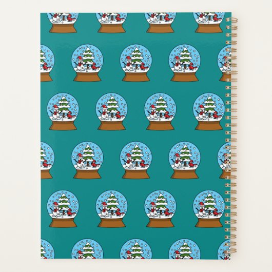 Globe w Kardinal Snowman & Pine Tree | Personalisi Planer (Rückseite)