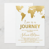 Globetrotter Glam Bridal Dusche Einladung (Vorne/Hinten)