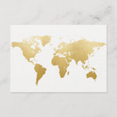 Globetrotter Glam Wedding Details Card Begleitkarte (Rückseite)