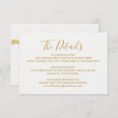 Globetrotter Glam Wedding Details Card Begleitkarte (Vorne/Hinten)