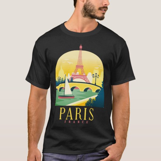 Globetrotter in Paris Dark T-Shirt (Vorderseite)