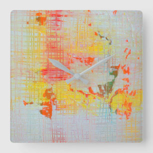 Globetrotter Wall Clock Quadratische Wanduhr