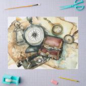 "Globetrotter's Essential: Adventure Awarits" Seidenpapier (Basteln)