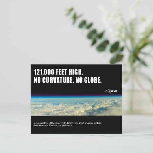#GLOBEXIT CKMT CARD (Flat Earth 2017 Collection) Postkarte (Stehend Vorderseite)