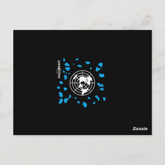 #GLOBEXIT DINO CARD (Sammlung Flat Earth 2017) Postkarte (Rückseite)