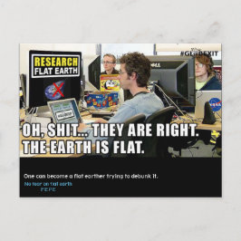 #GLOBEXIT RFE CARD (Sammlung Flat Earth 2017) Postkarte