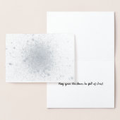 Globular Cluster Starry Christmas Card in Silver Folienkarte (Anzeige)