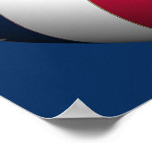 Globus der USA-Flagge Poster (Ecke)