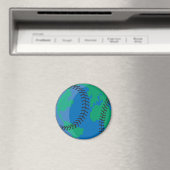 Globus Erde Welt Baseball Magnet (In Situ (Geschirrspüler))