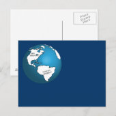 Globus Postkarte (Vorne/Hinten)