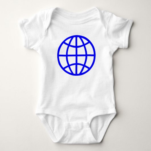 Globus-Symbol Baby Strampler (Vorderseite)