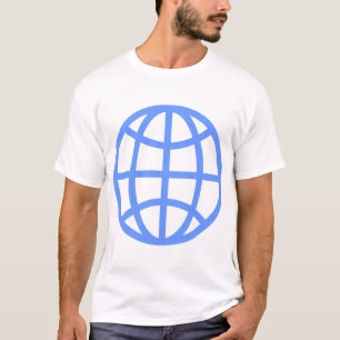Globus-Symbol - Babyblau T-Shirt