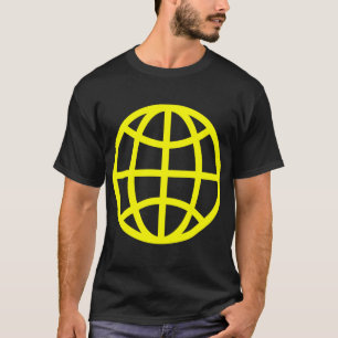Globus-Symbol - Gelb T-Shirt