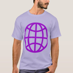 Globus-Symbol - Lila T-Shirt
