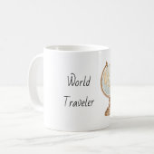 Globus Welt Reisender Kaffeetasse (Vorderseite Links)
