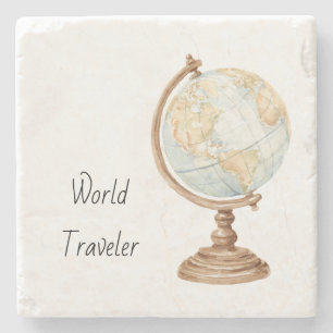 Globus Welt Reisender Steinuntersetzer