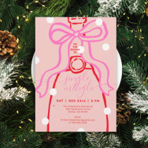 Glöckchen und Mingle Rosa Schleife Champagner Feie