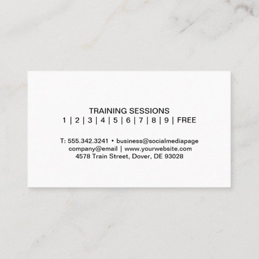 Glocke auf den konkreten Hintergrund Visitenkarte (Rückseite)