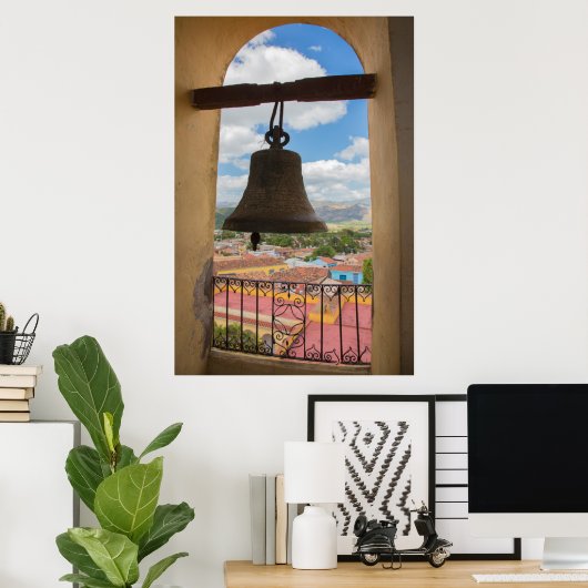 Glocke in einem Kirchturm, Kuba Poster (Heimbüro)