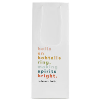 Glocken auf Bobtails Geschenktüte Für Weinflaschen