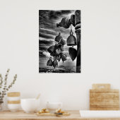 Glocken beim Eintritt in den buddhistischen Tempel Poster (Küche)