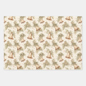 Glocken, Bögen und Rentiere Geschenkpapier Set (Vorderseite)