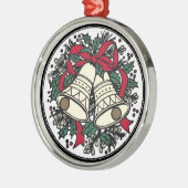 Glocken, Bows & Holly - Ornament Aus Metall (Links)