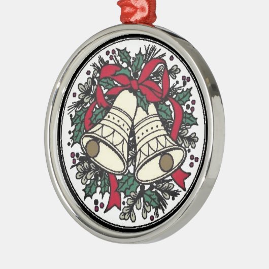 Glocken, Bows & Holly - Ornament Aus Metall (Links)