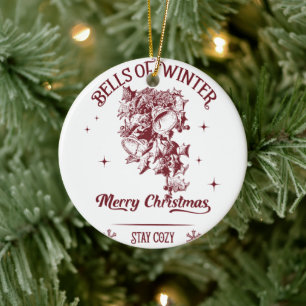 Glocken des winterlichen Weihnachtsfestes Keramik Ornament