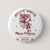 Glocken des winterlichen Weihnachtsklassikers Button (Vorderseite)