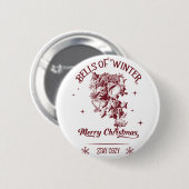 Glocken des winterlichen Weihnachtsklassikers Button (Vorne & Hinten)