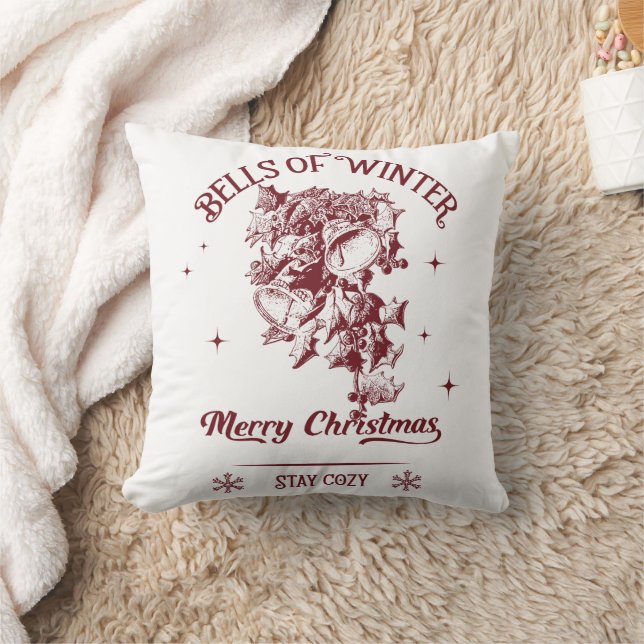 Glocken des winterlichen Weihnachtsklassikers Kissen (Decke)