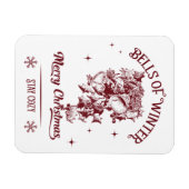 Glocken des winterlichen Weihnachtsklassikers Magnet (Horizontal)
